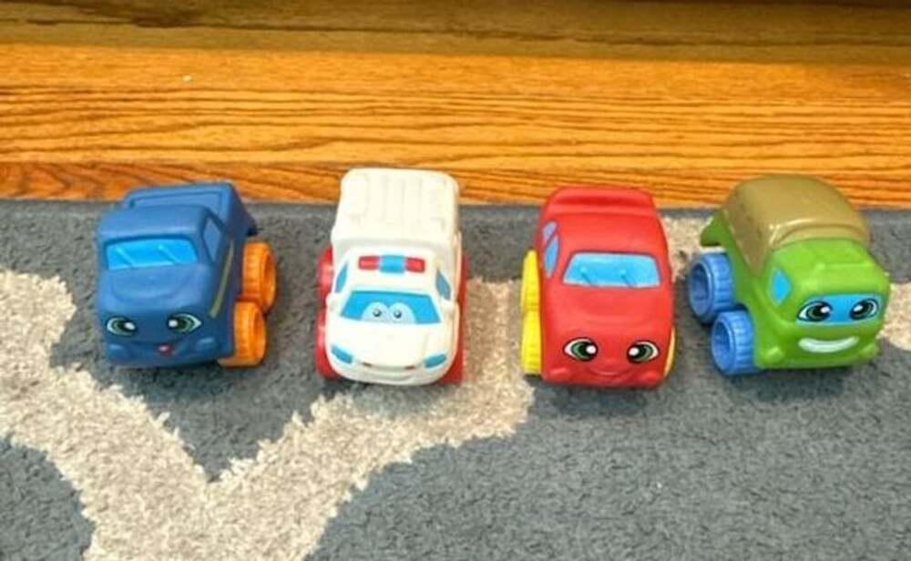 Chuck & Friends Plastic Toy Trucks Set of 4 Mini Vehicles
